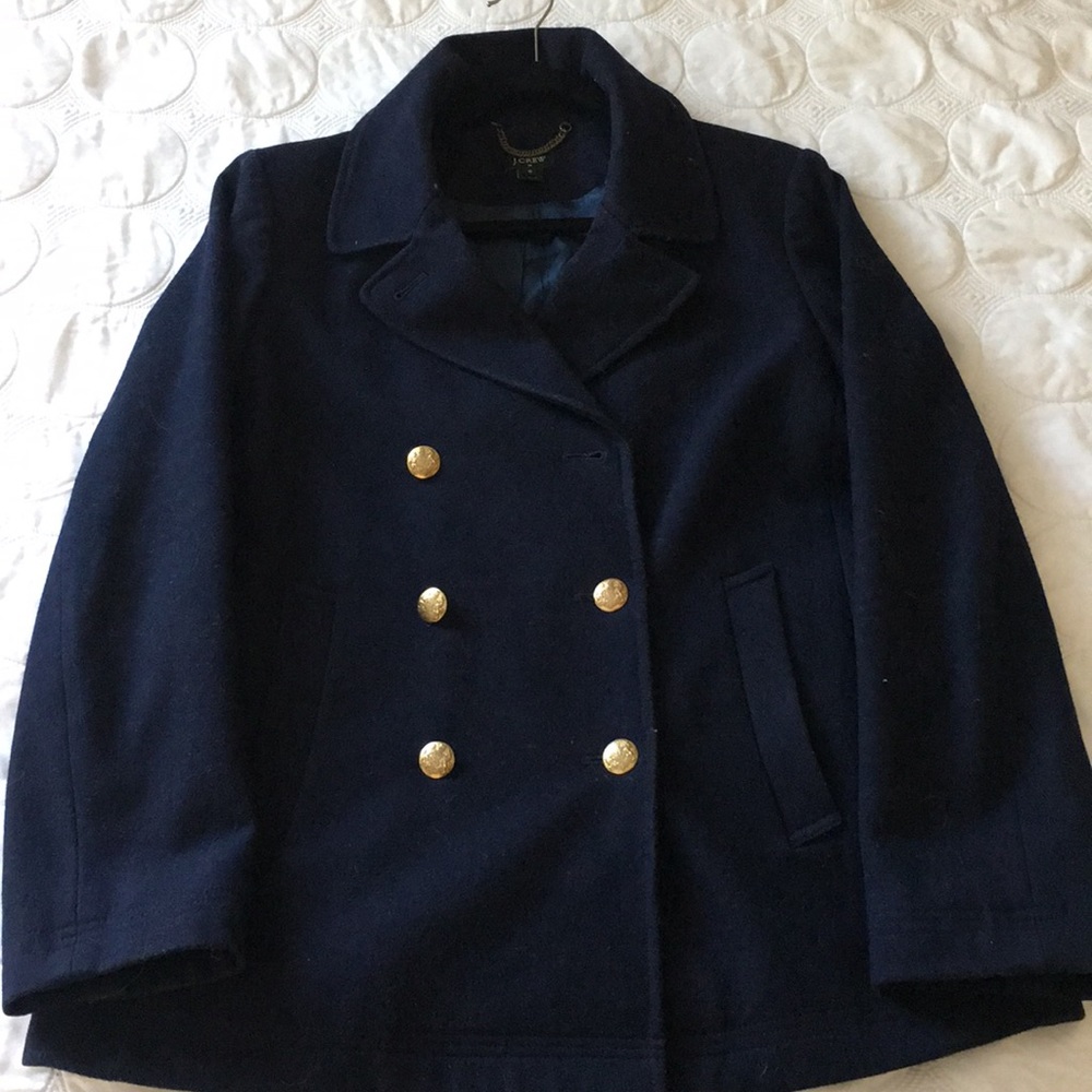 Navy J. Crew Pea Coat